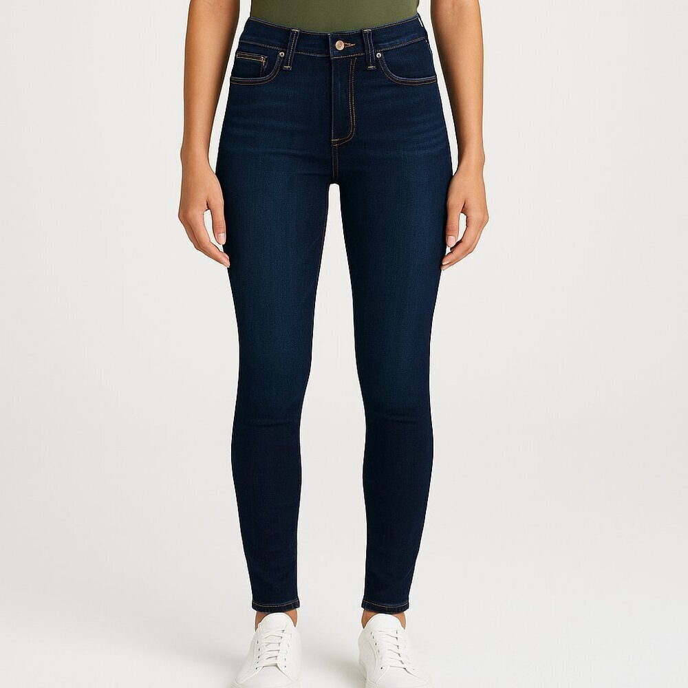 PAIGE Skyline Skinny Jeans Womens  Dark Wash Stretch Denim Mid Rise: Size 26
